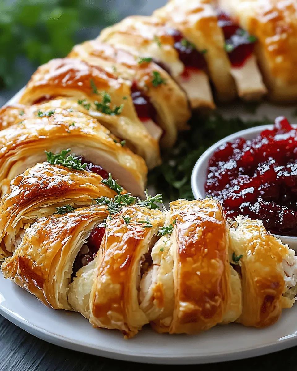 Savory Turkey and Cranberry Crescent Ring: A Cozy Holiday Delight