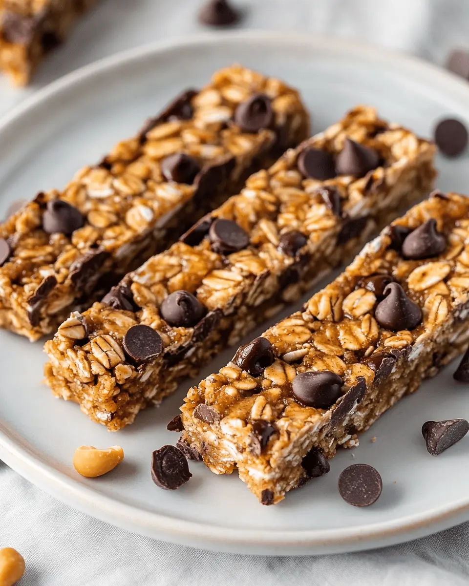 Low Carb Peanut Butter Chocolate Chip Granola Bars You’ll Love