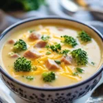 Cheesy Keto Ham Soup with Broccoli First Image First Image