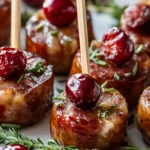 Keto Sheet Pan Smoked Sausage Cranberry Bites First Image First Image