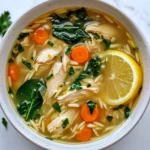 Easy Lemon Chicken Orzo Soup First Image First Image