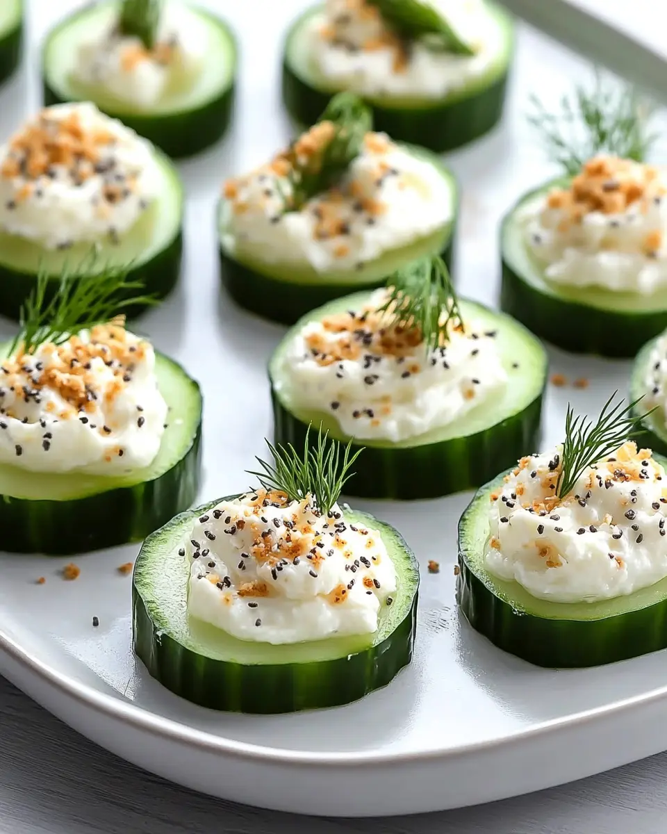 Everything Bagel Cucumber Bites: Irresistibly Fresh & Easy!