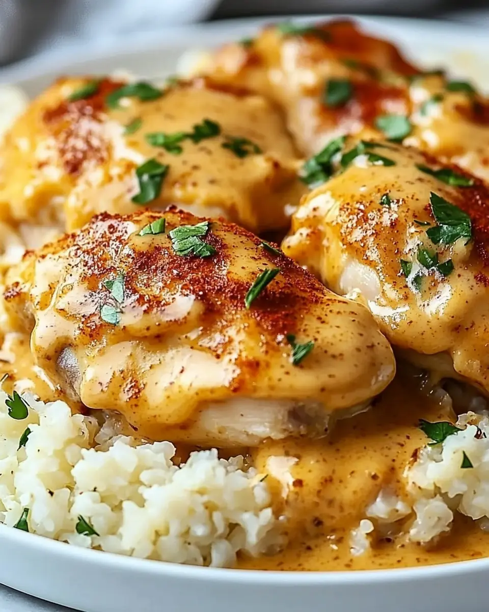 Keto Smothered Chicken and Rice: Irresistibly Soft & Flavorful