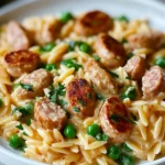 KETO Creamy Chicken Sausage Orzo First Image First Image