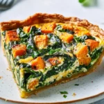 KETO Vegetable Quiche with Spinach and Sweet Potatoes First Image First Image