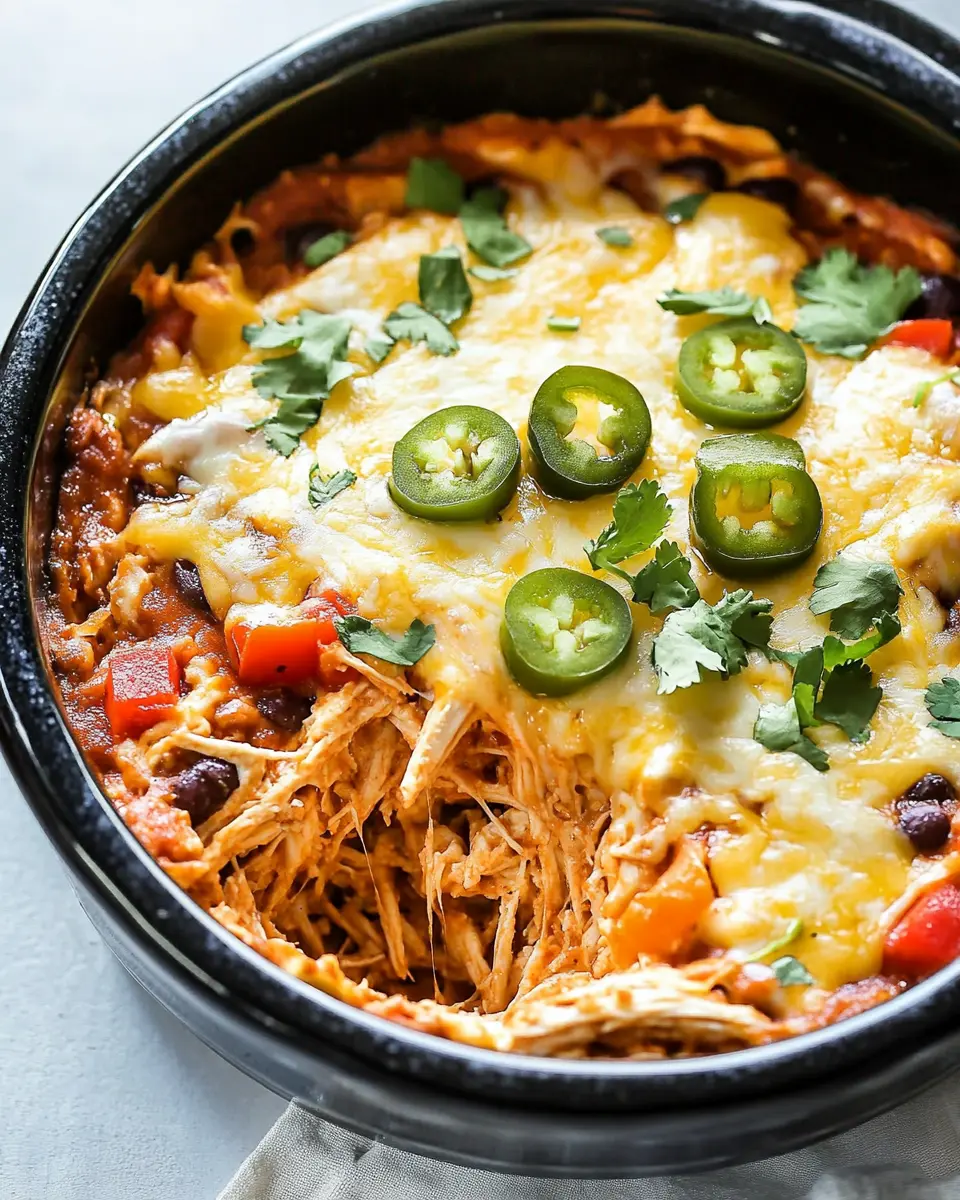 Keto Slow Cooker Chicken Enchilada Casserole: Irresistibly Easy!