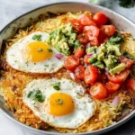 KETO Sheet Pan Hash Browns and Eggs with Avocado Salsa First Image First Image