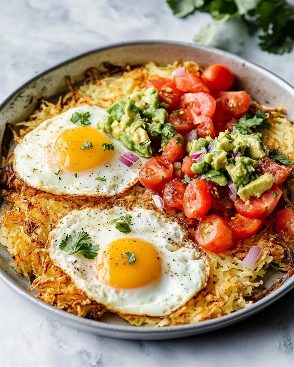 Keto Sheet Pan Breakfast: Hash Browns and Eggs With Zesty Salsa