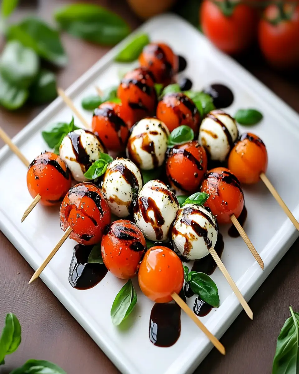 Caprese Skewers: Easy Bites with a Bold Balsamic Reduction