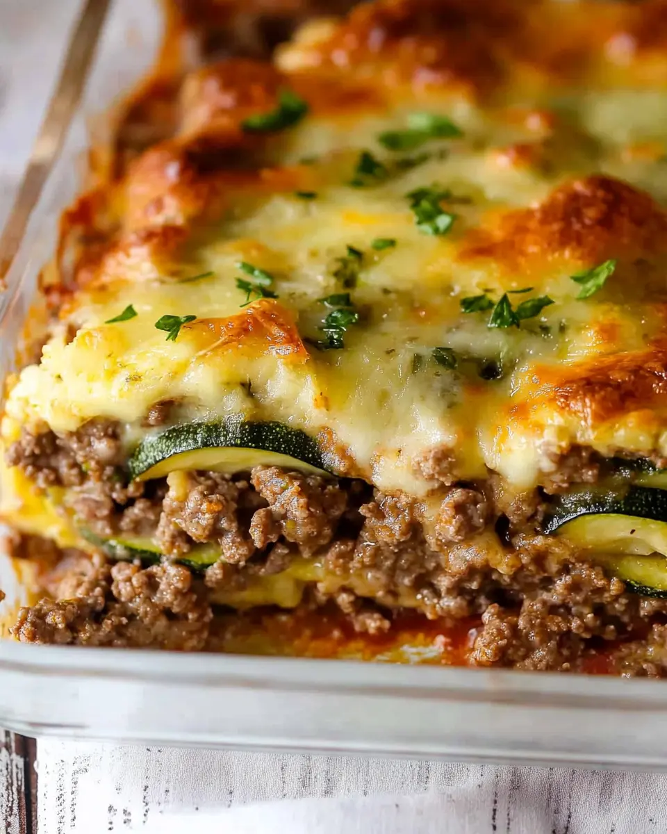 Ground Beef Zucchini Casserole: Easy & Deliciously Low Carb