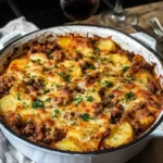 Cheesy Ground Beef & Potato Casserole First Image First Image