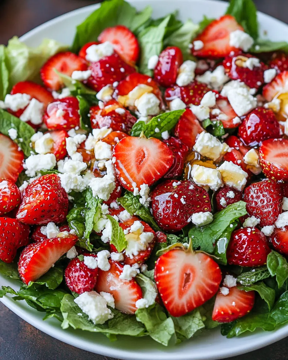 Strawberry and Feta Salad: Easy Bliss with Honey Dressing