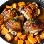 Chicken Thighs and Sweet Potatoes First Image First Image