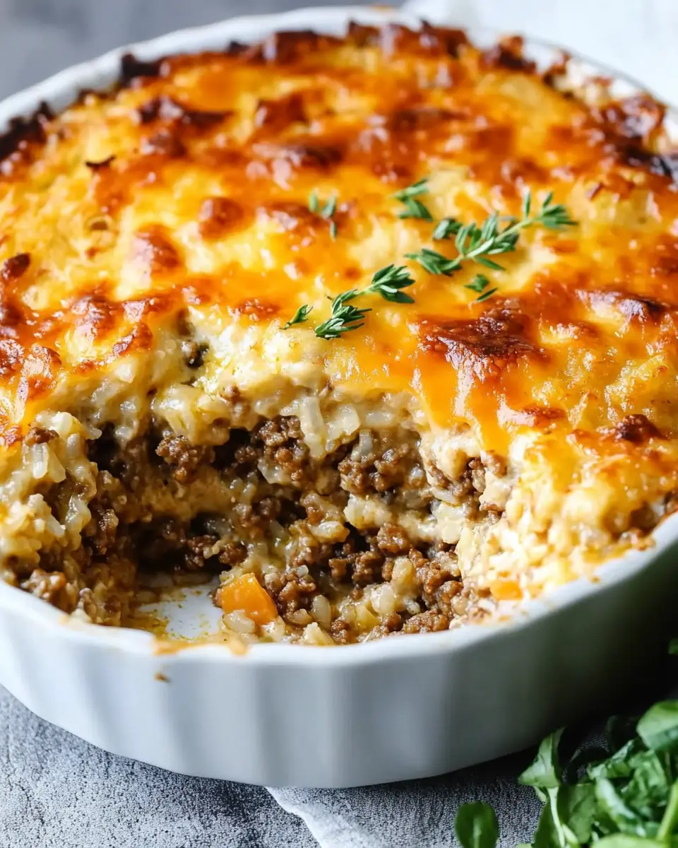 Cheesy Ground Beef Rice Casserole: Comfort Food Bliss!