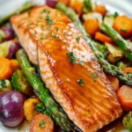 Maple Glazed Salmon With Roasted Veggies First Image First Image