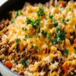 Cheesy Ground Beef and Rice Skillet First Image First Image