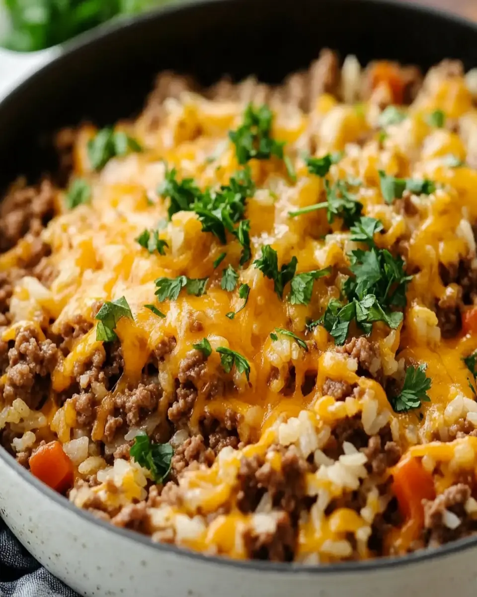 Cheesy Ground Beef and Rice Skillet: Your New Family Favorite